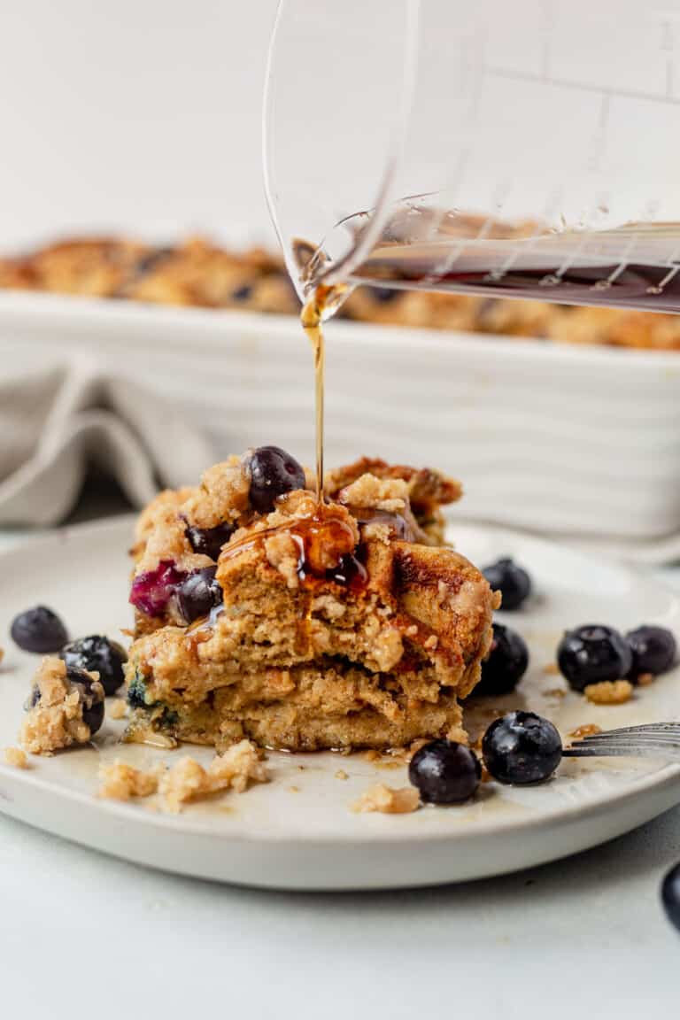 Overnight Blueberry Waffle Casserole What Molly Made
