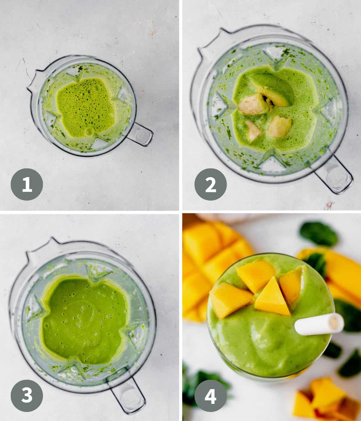 how to make a mango spinach smoothie