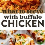 buffalo chicken pasta and then buffalo chicken stuffed sweet potatoes