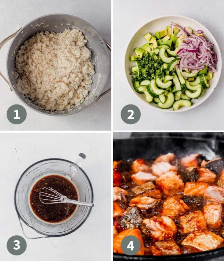 Honey Garlic Salmon Rice Bowl What Molly Made