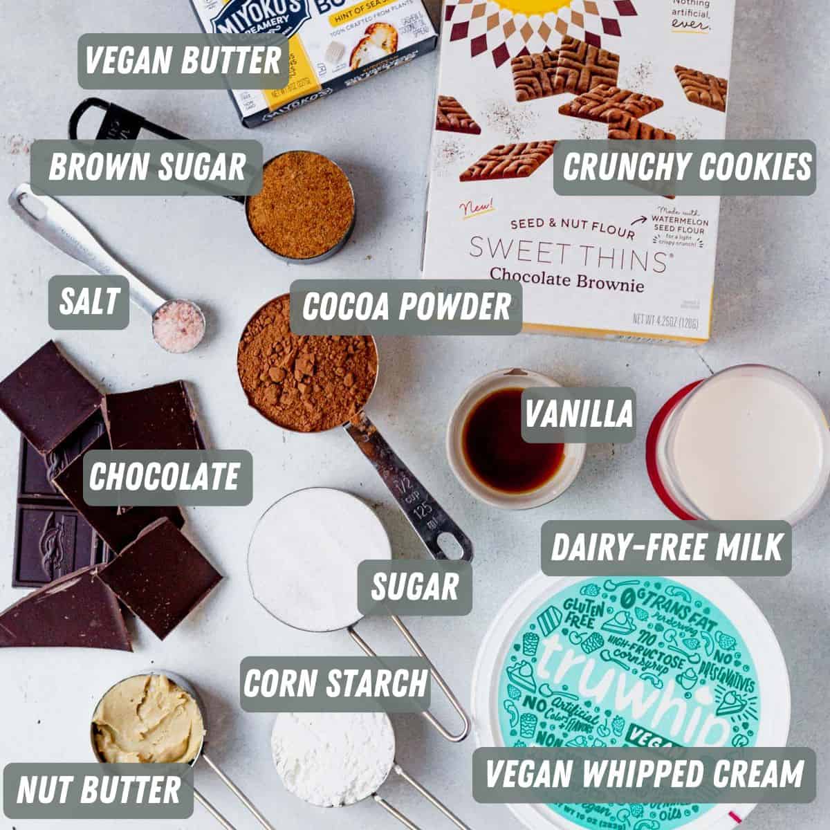 vegan chocolate pie ingredients