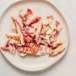 uncooked sliced bacon on a plate