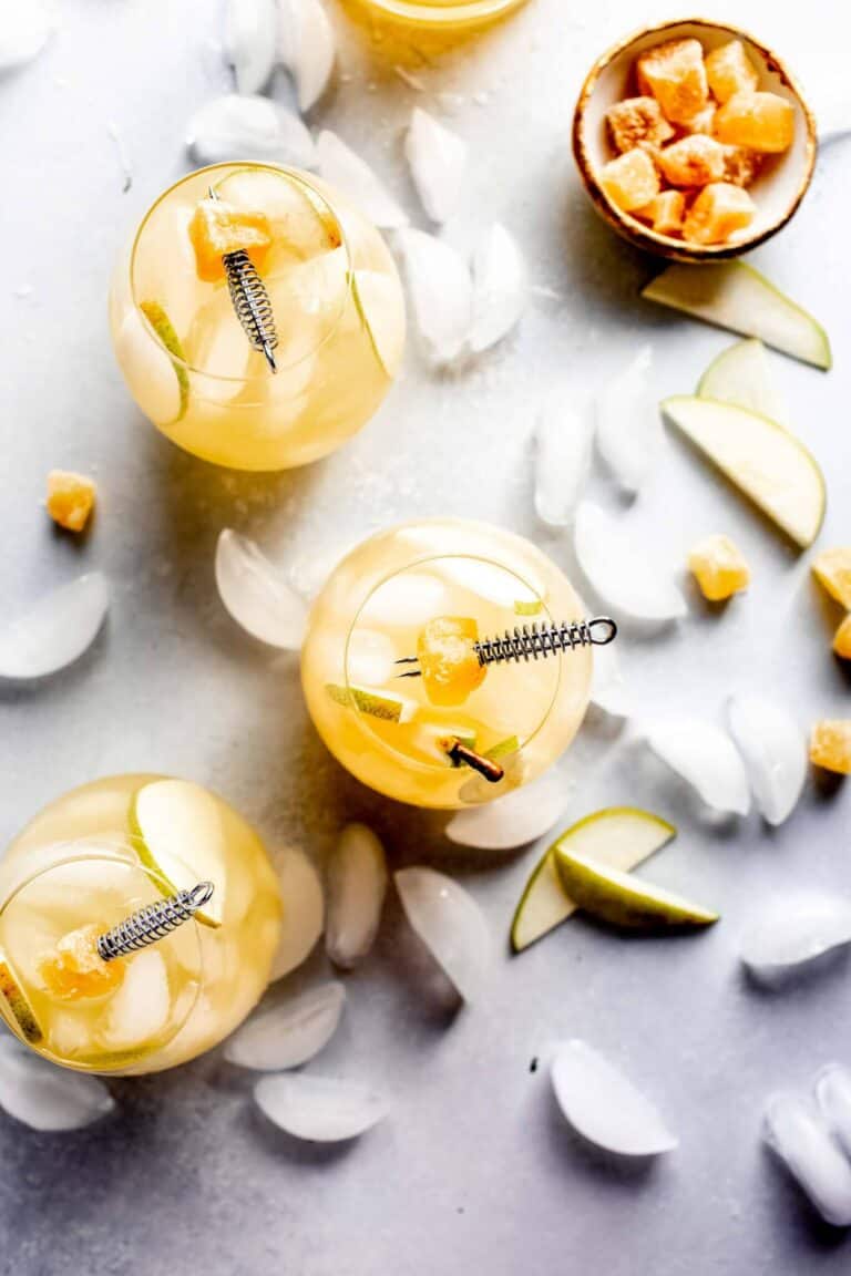 3 ginger pear cocktails