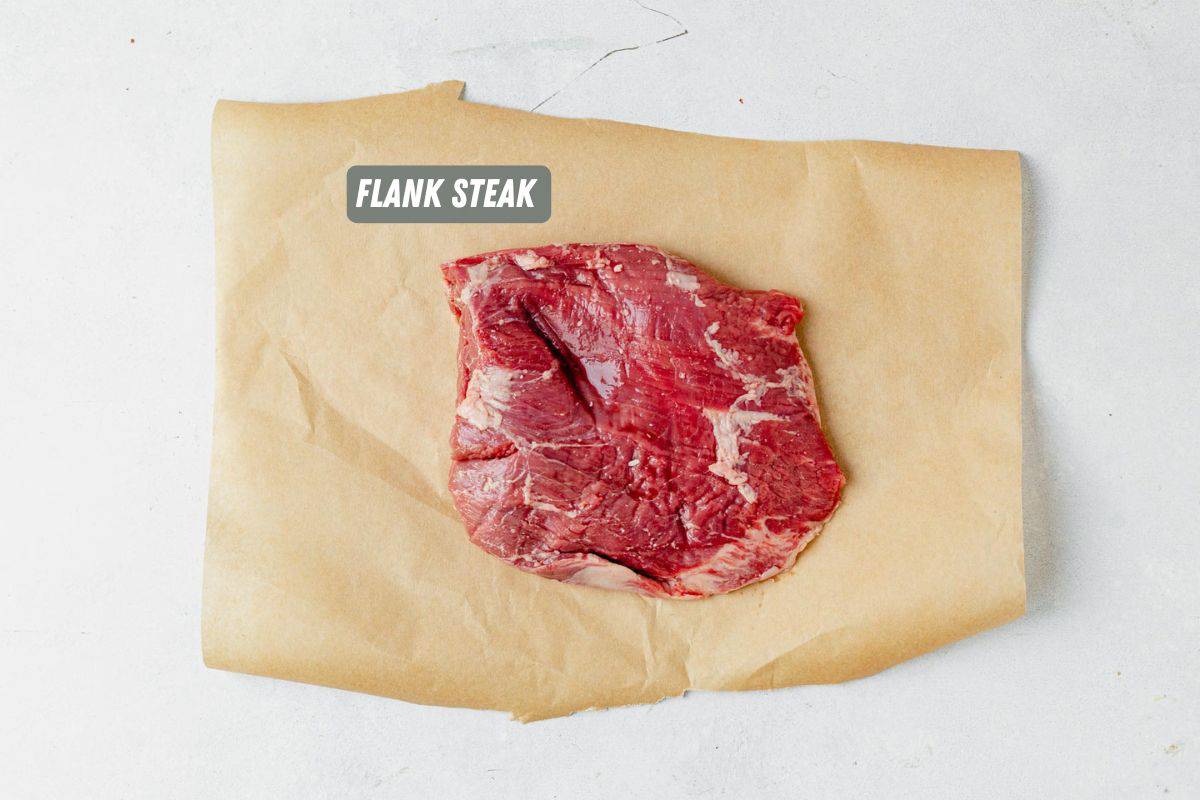 flank steak on butcher paper