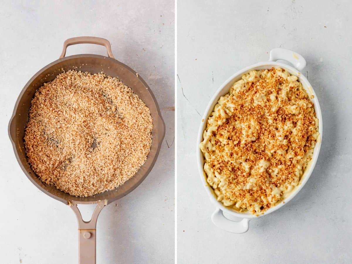 how to make the breadcrumbs for vegan mac and cheese