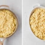 vegan mac and cheese in a baking dish