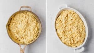 vegan mac and cheese in a baking dish