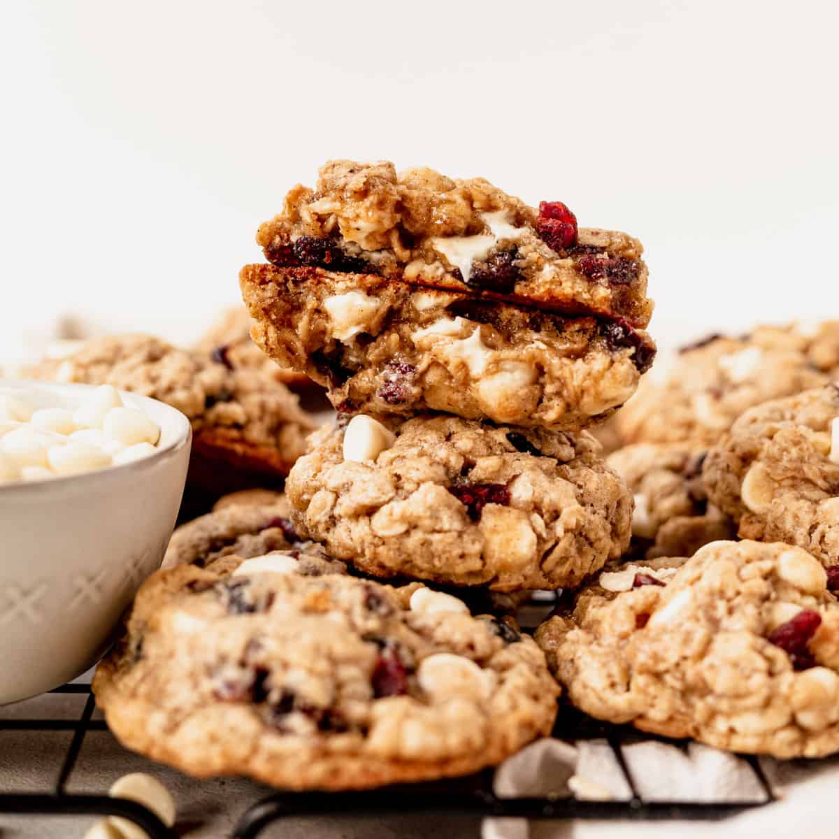 Cranberry White Chocolate Oatmeal Cookies