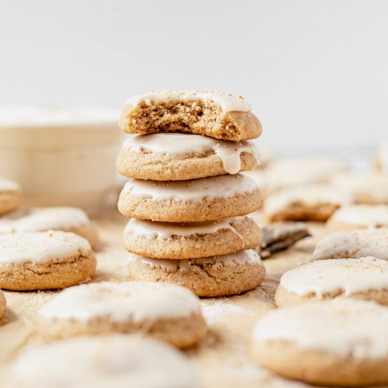 a stack of 5 taylor swift chai cookies