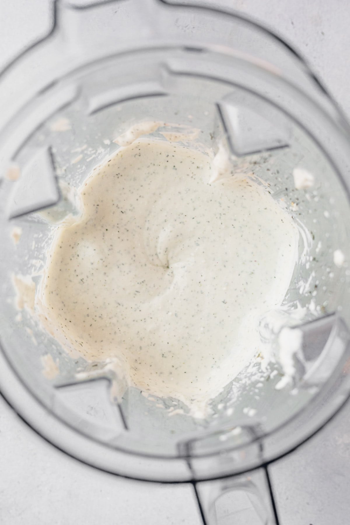cottage cheese ranch dip in a blender