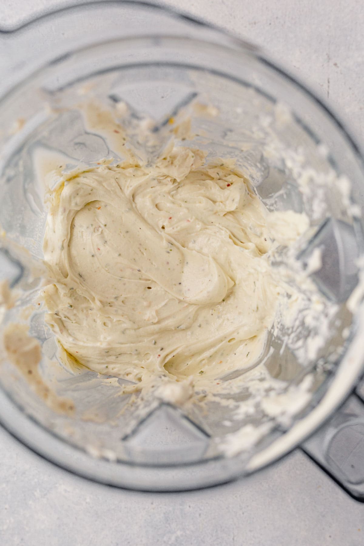 whipped goat cheese in a blender