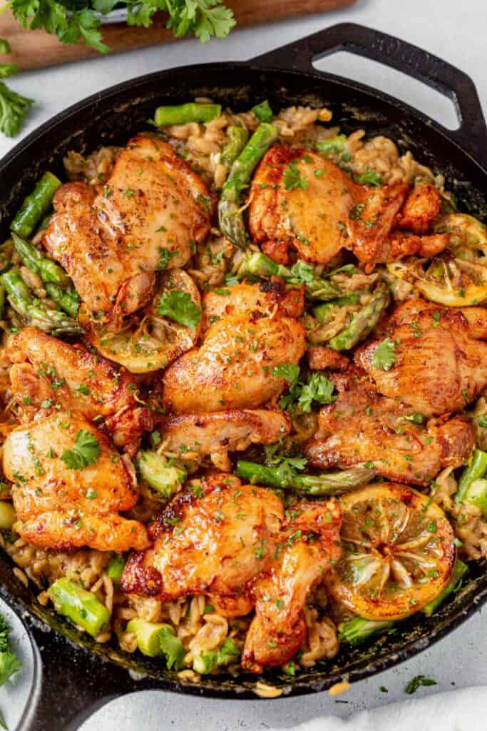One Skillet Lemon Chicken Orzo What Molly Made