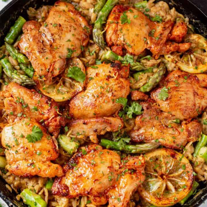 One Skillet Lemon Chicken Orzo | What Molly Made
