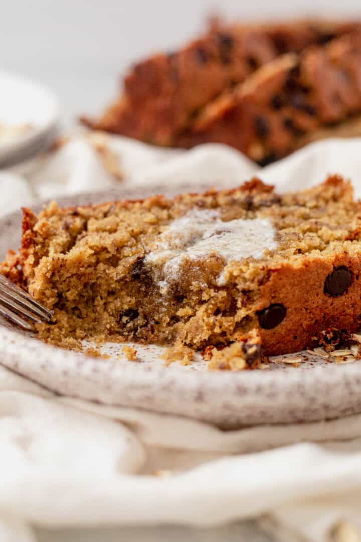 banana bread made with oats instead of flour