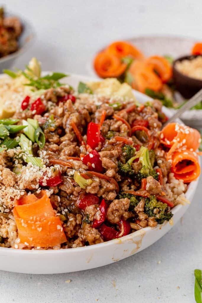 Ground Turkey Teriyaki Rice Bowl What Molly Made