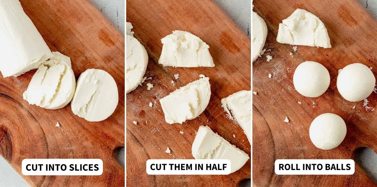 how to roll goat cheese into balls