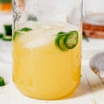 skinny spicy margarita in a cocktail shaker