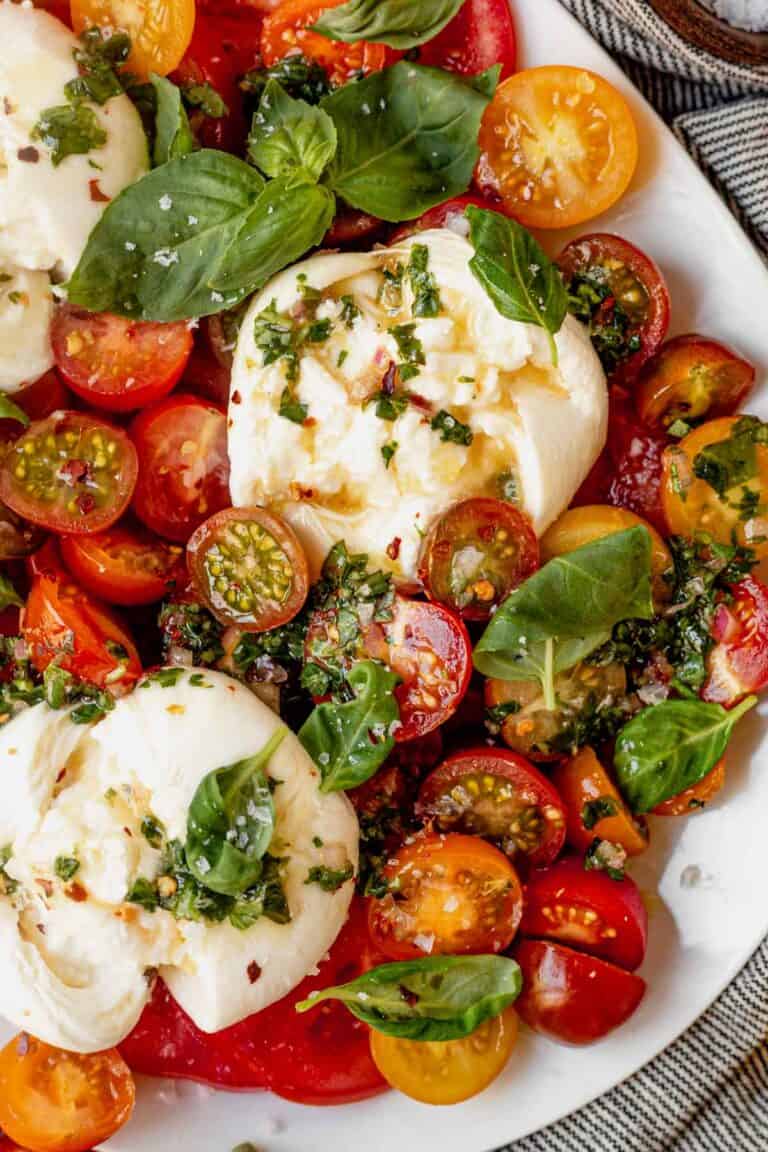 Italian Burrata Caprese Salad Recipe