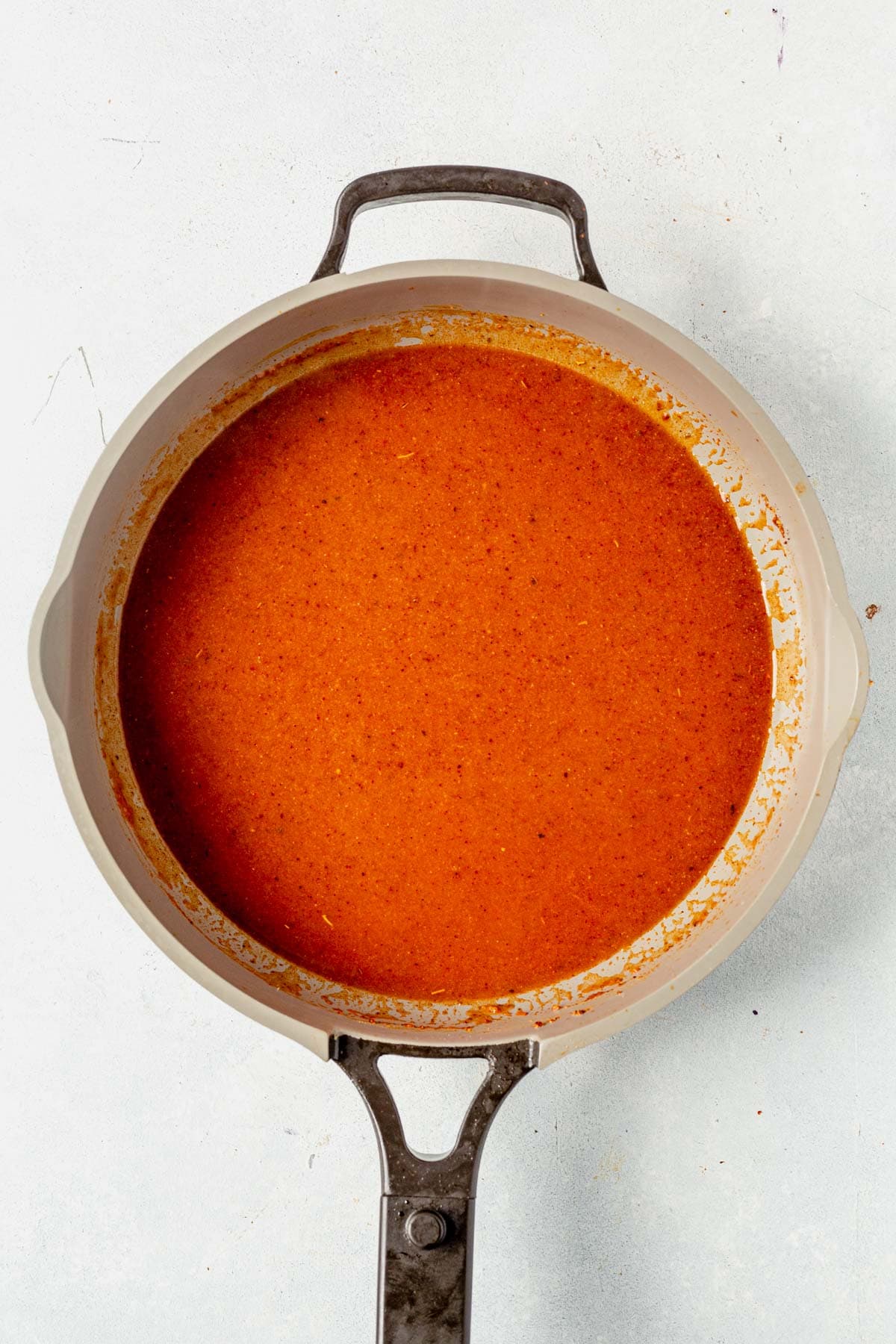 broth whisked in with the gluten-free enchilada sauce until the mixture is nice and smooth.