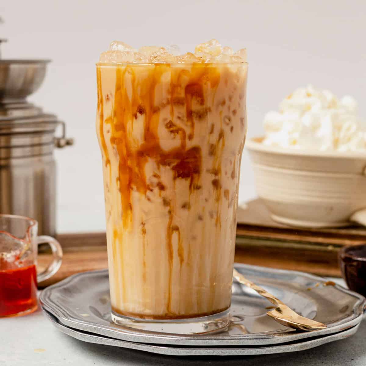 Homemade Caramel Iced Latte Recipe - The Little Blog Of Vegan