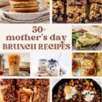 collage of mother's day brunch recipe ideas