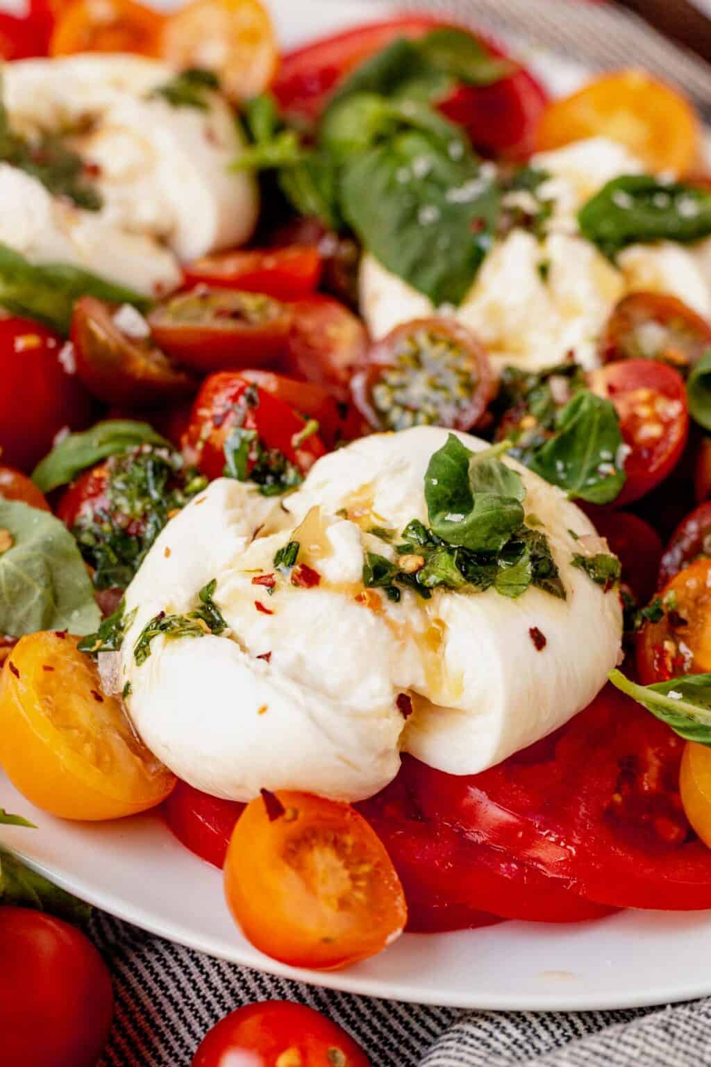 Italian Burrata Caprese Salad Recipe