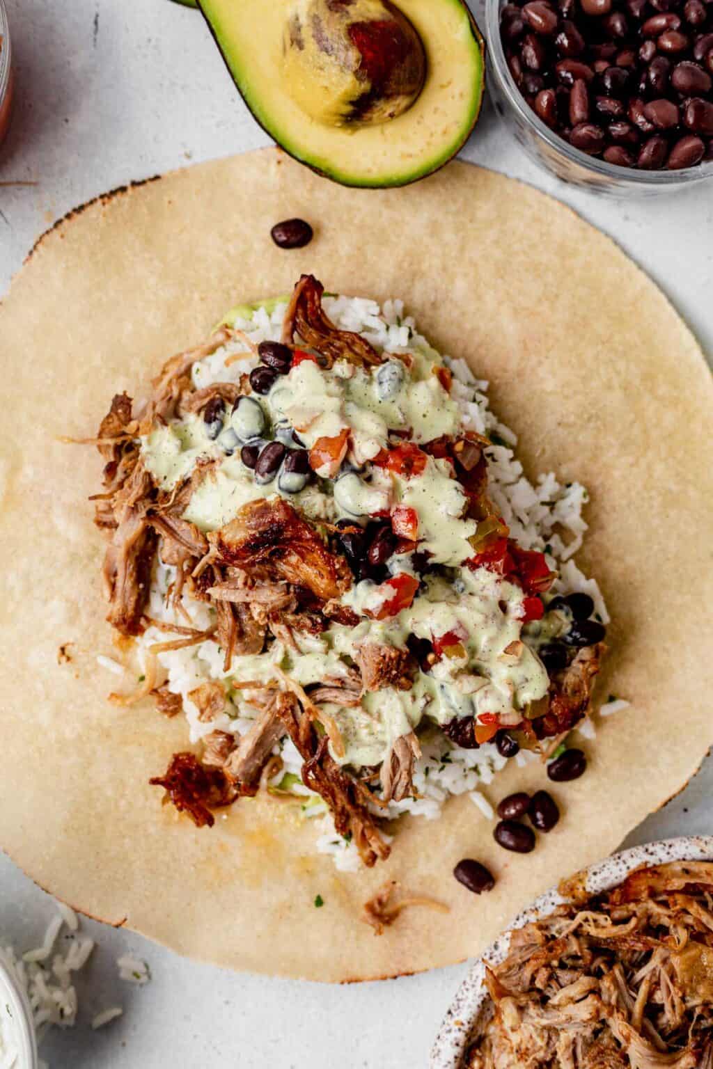 Pork Carnitas Burrito Recipe (Chipotle Copycat)