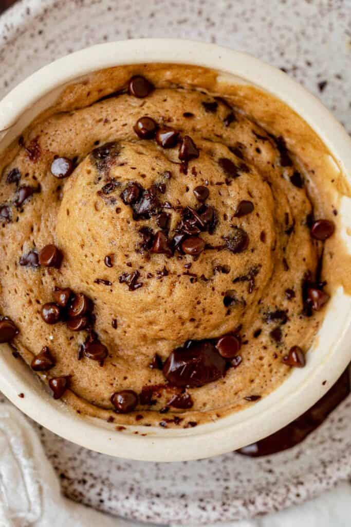 Easy Chocolate Chip Mug Cake in the Microwave