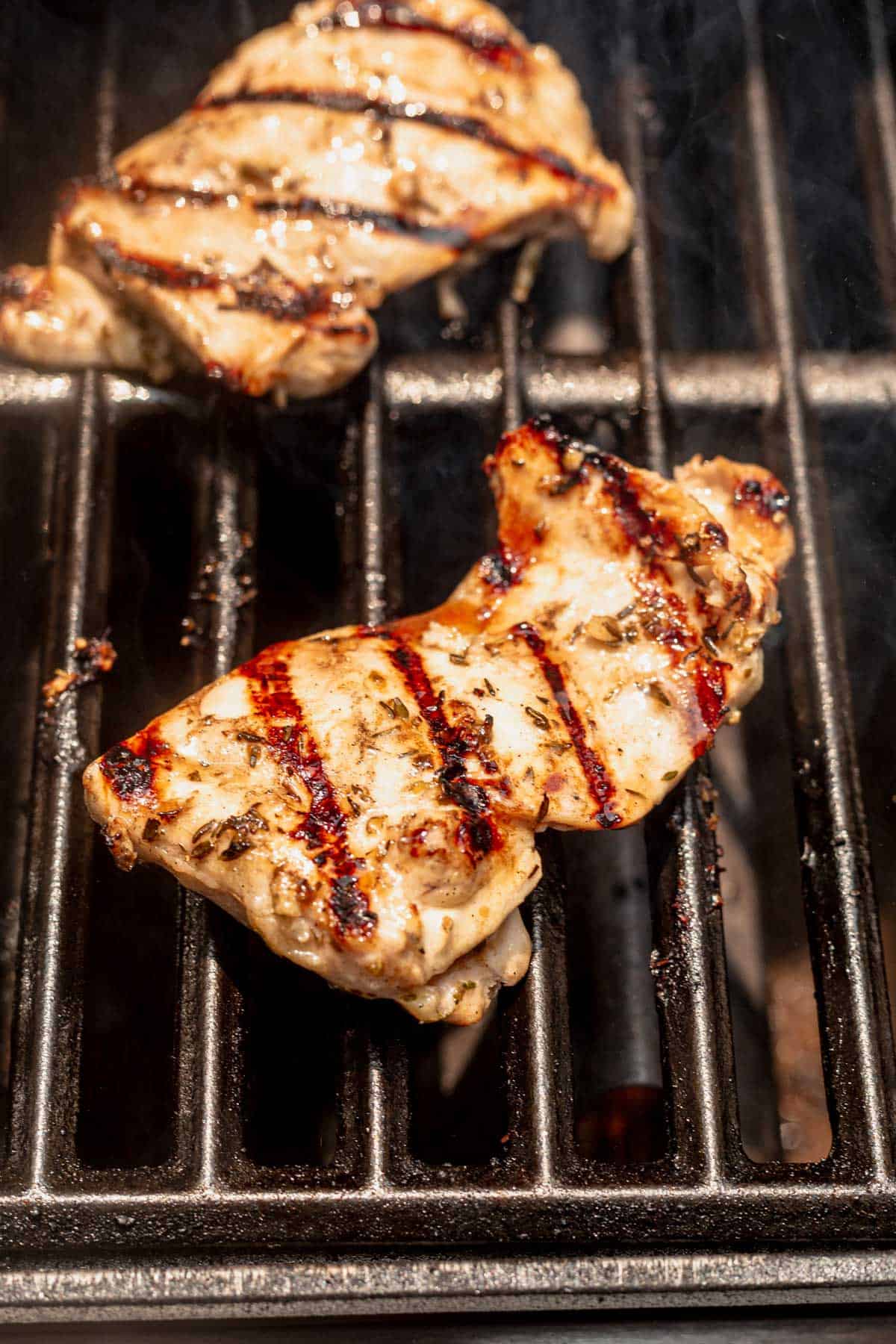 boneless chicken thighs on the grill