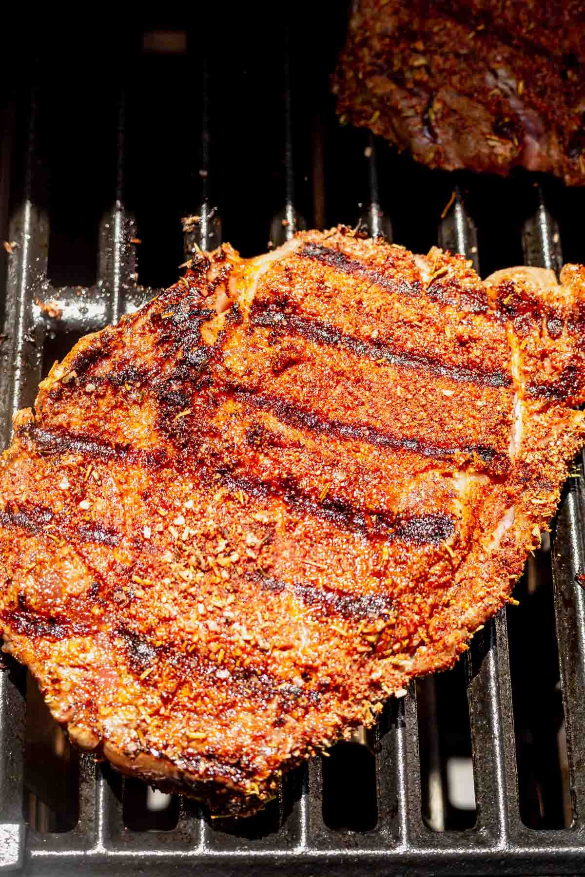 steak on the grill