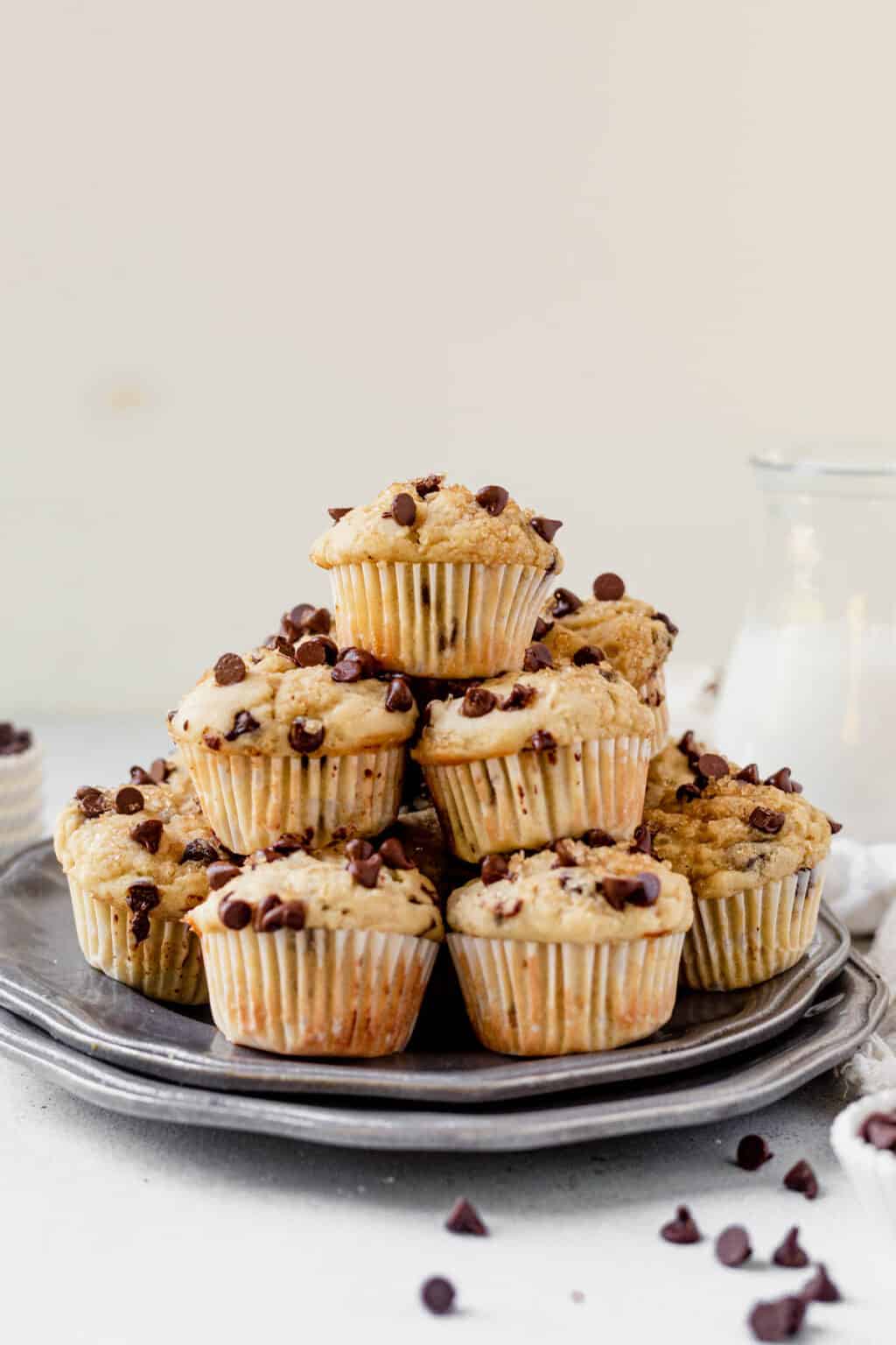 Easy Mini Chocolate Chip Muffins with Greek Yogurt