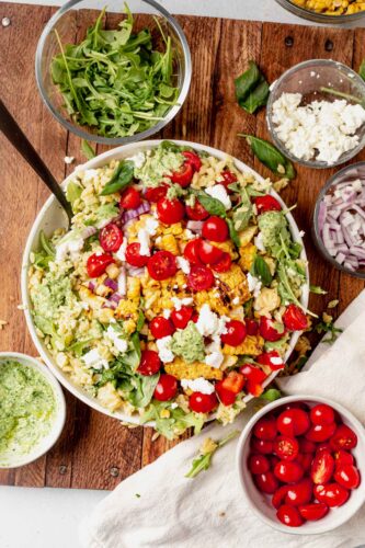 Summer Orzo Pasta Salad With Basil Pesto And Goat Cheese 9863