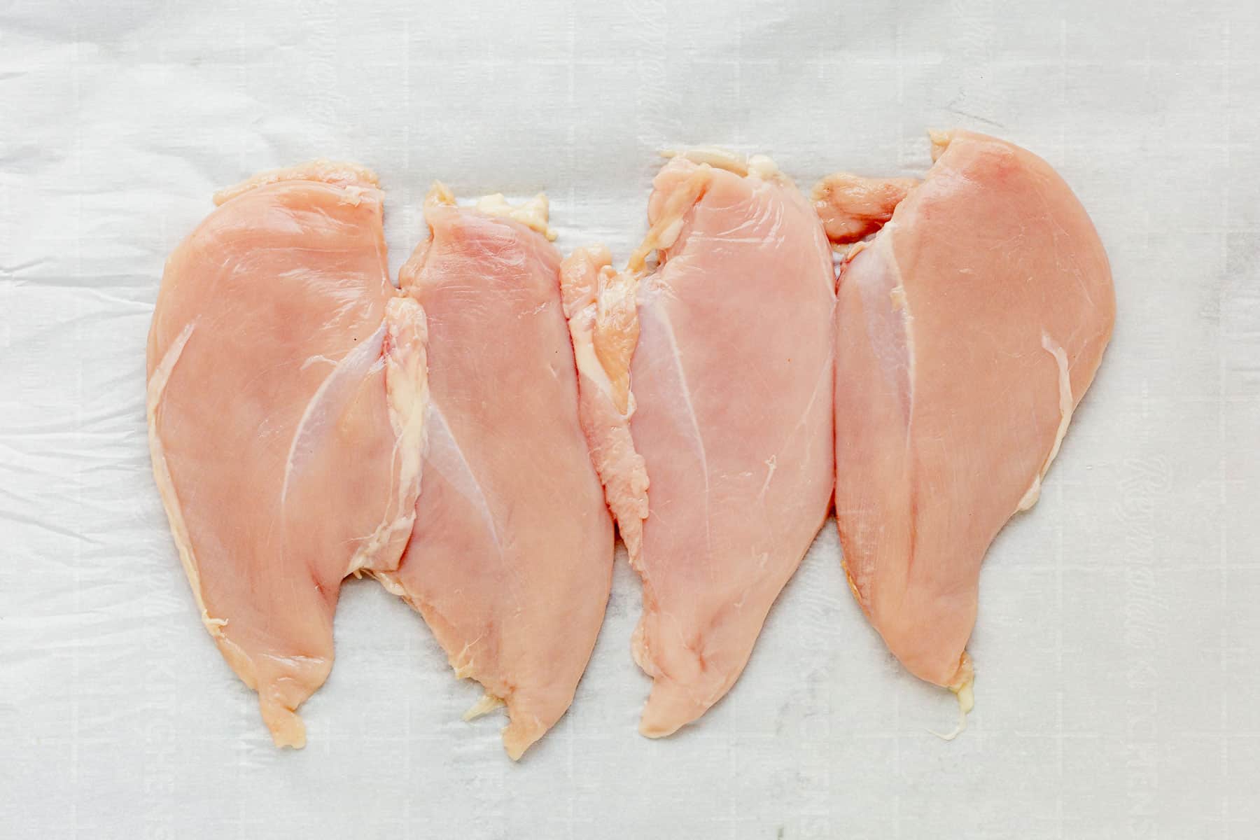4 raw chicken breasts pounded to even thickness