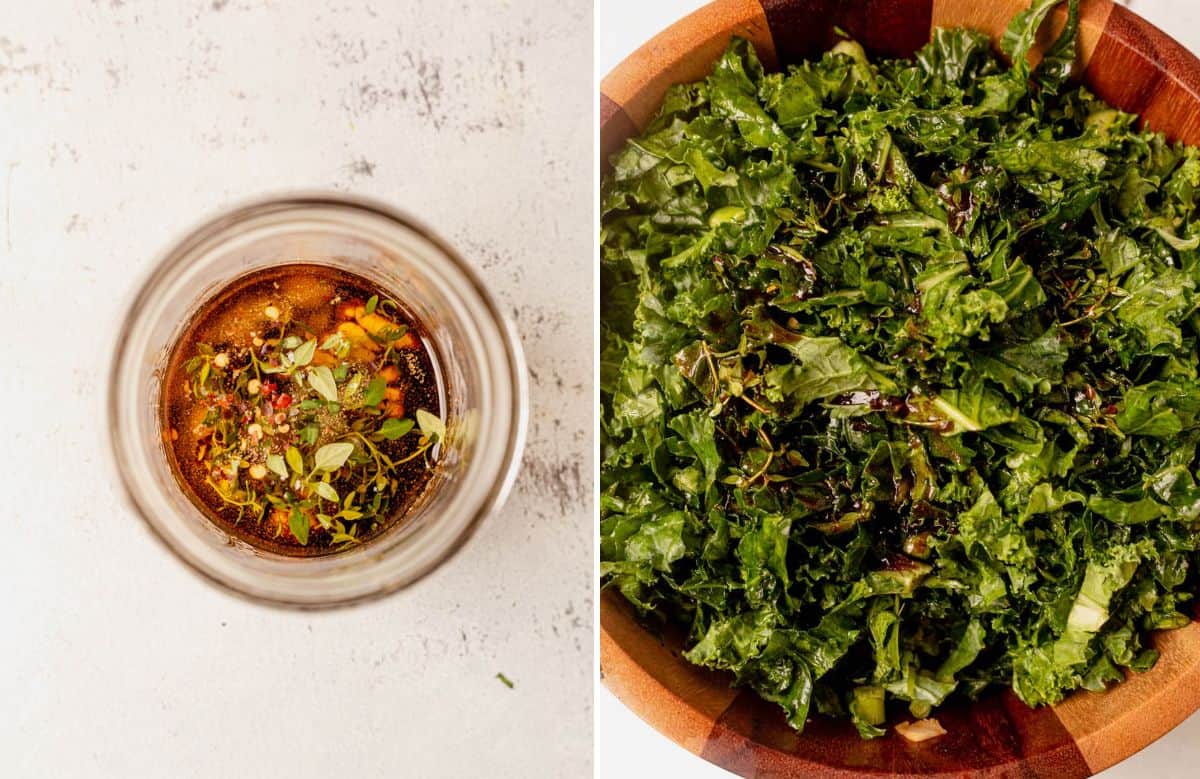 how to make balsamic vinegar and toss in kale