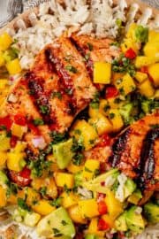 Easy Salmon with Mango Salsa (Grilled or Baked)