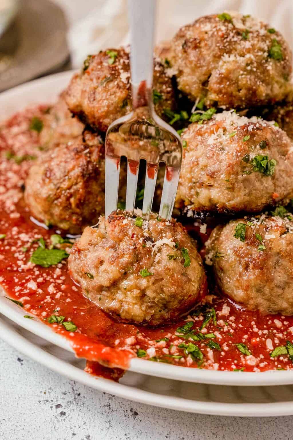 How Long To Bake Meatballs Italian Baked Meatballs Recipe