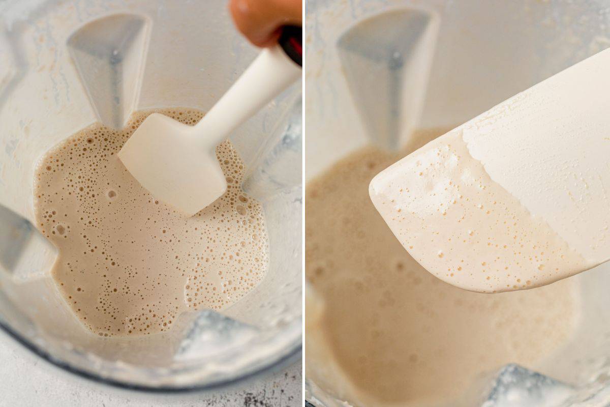 cashew cream in a blender