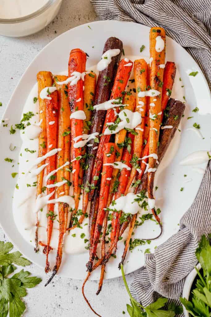 Roasted Rainbow Carrots with Honey and Thyme | What Molly Made