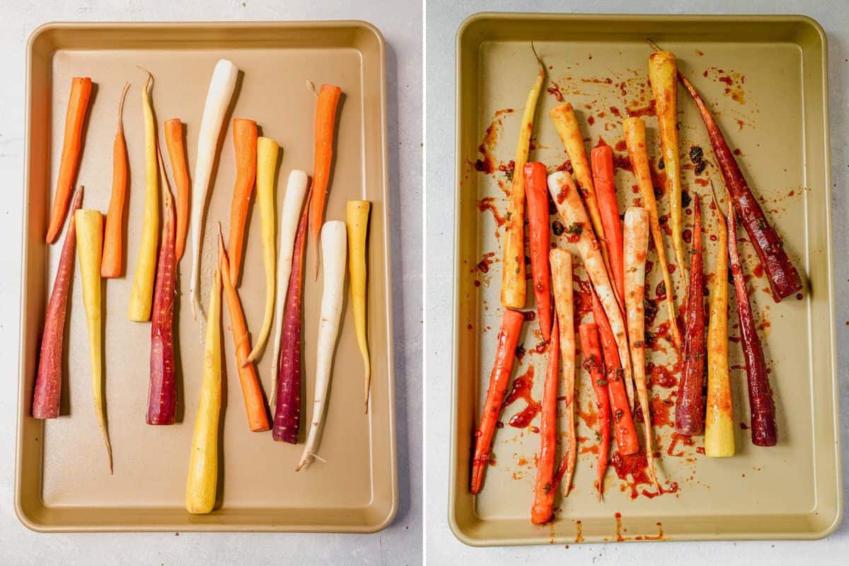 how to make roasted rainbow carrots