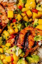 Easy Salmon with Mango Salsa (Grilled or Baked)