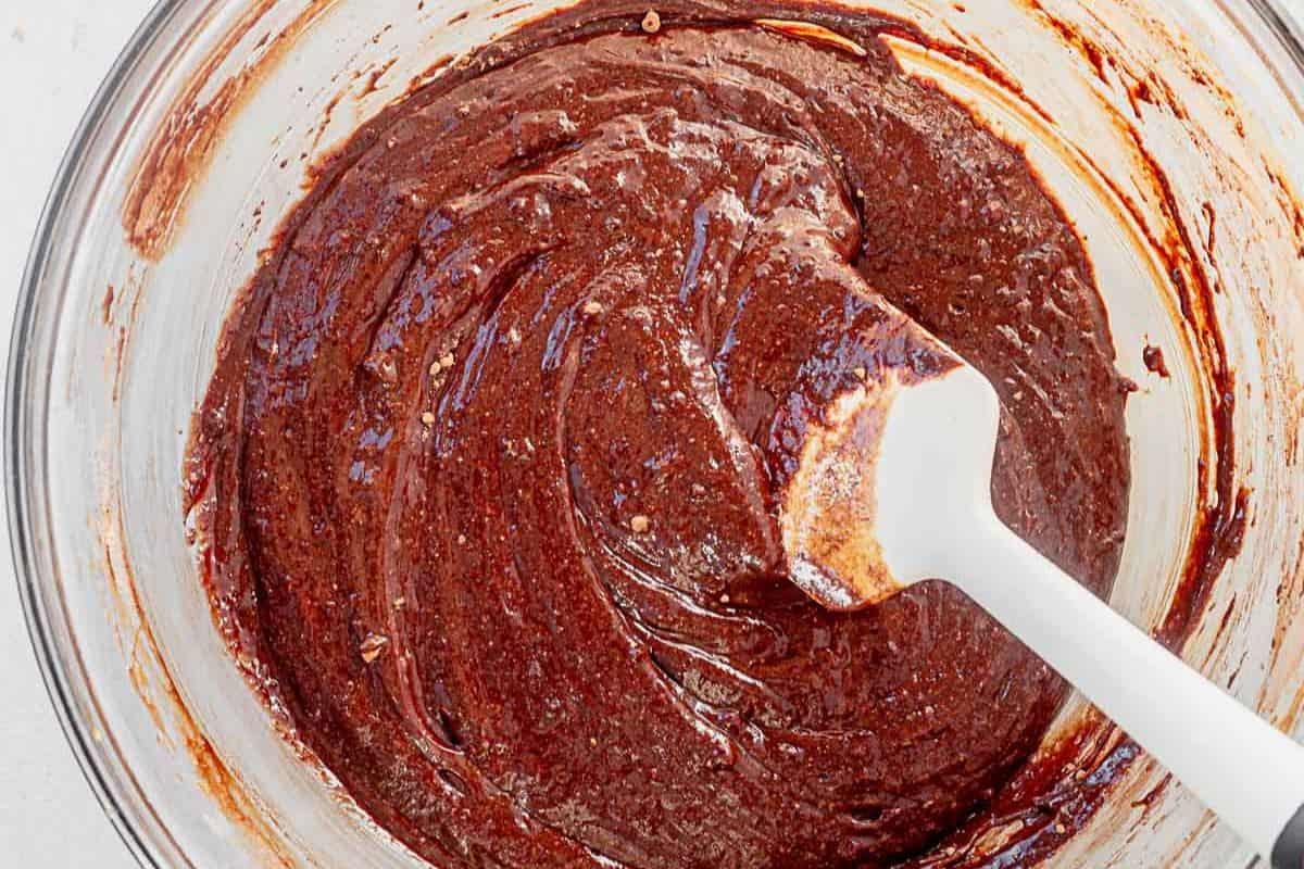 paleo brownies batter in a bowl