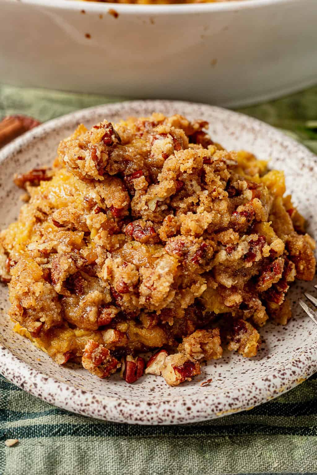Acorn Squash Casserole with Brown Butter Pecan Topping