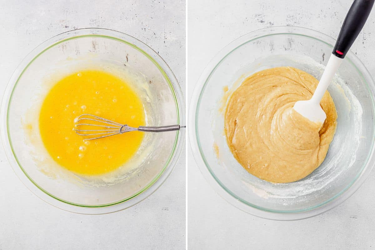 white chocolate brownie batter in a bowl