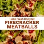 firecracker meatballs pin image with text