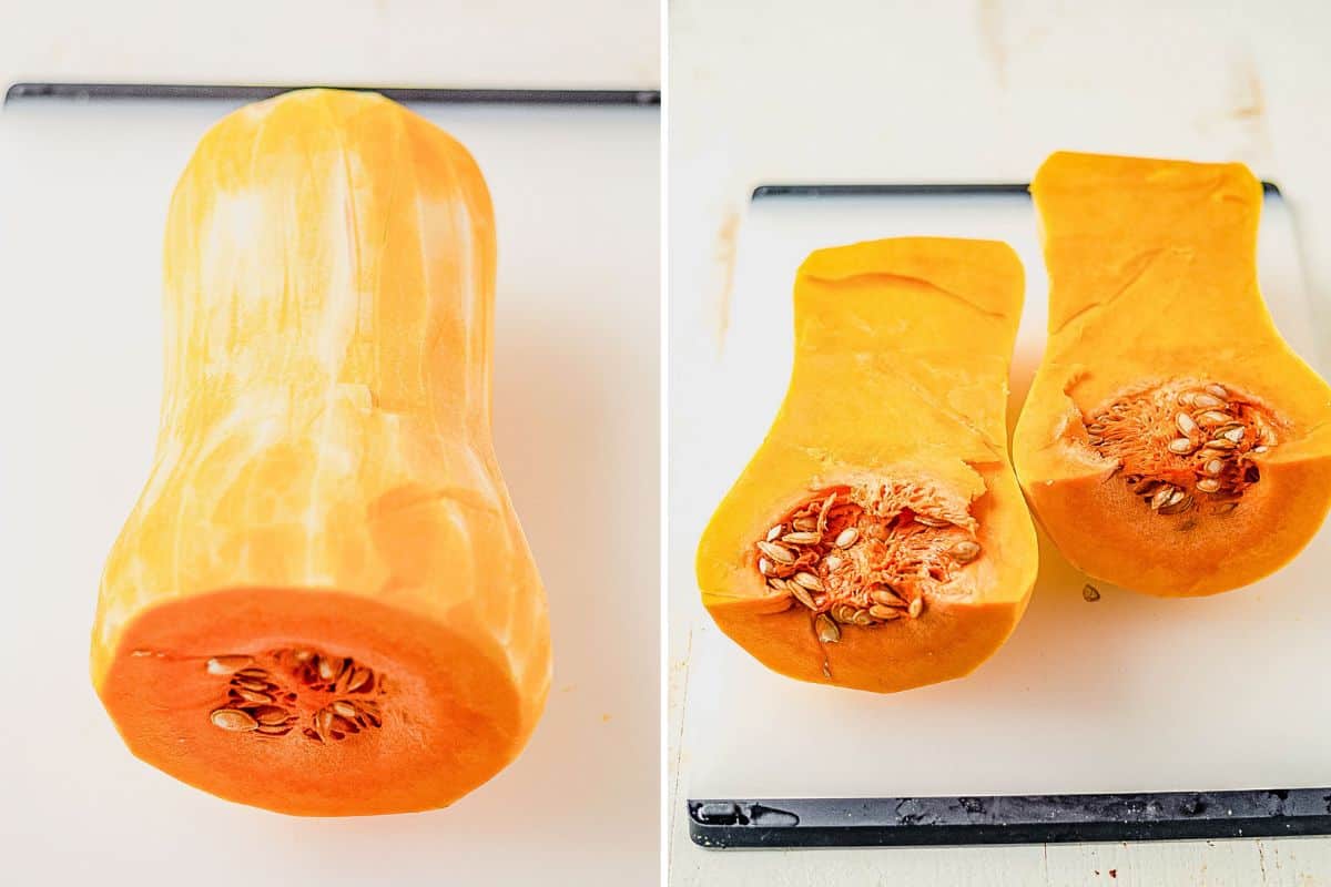 how to peel and slice a butternut squash