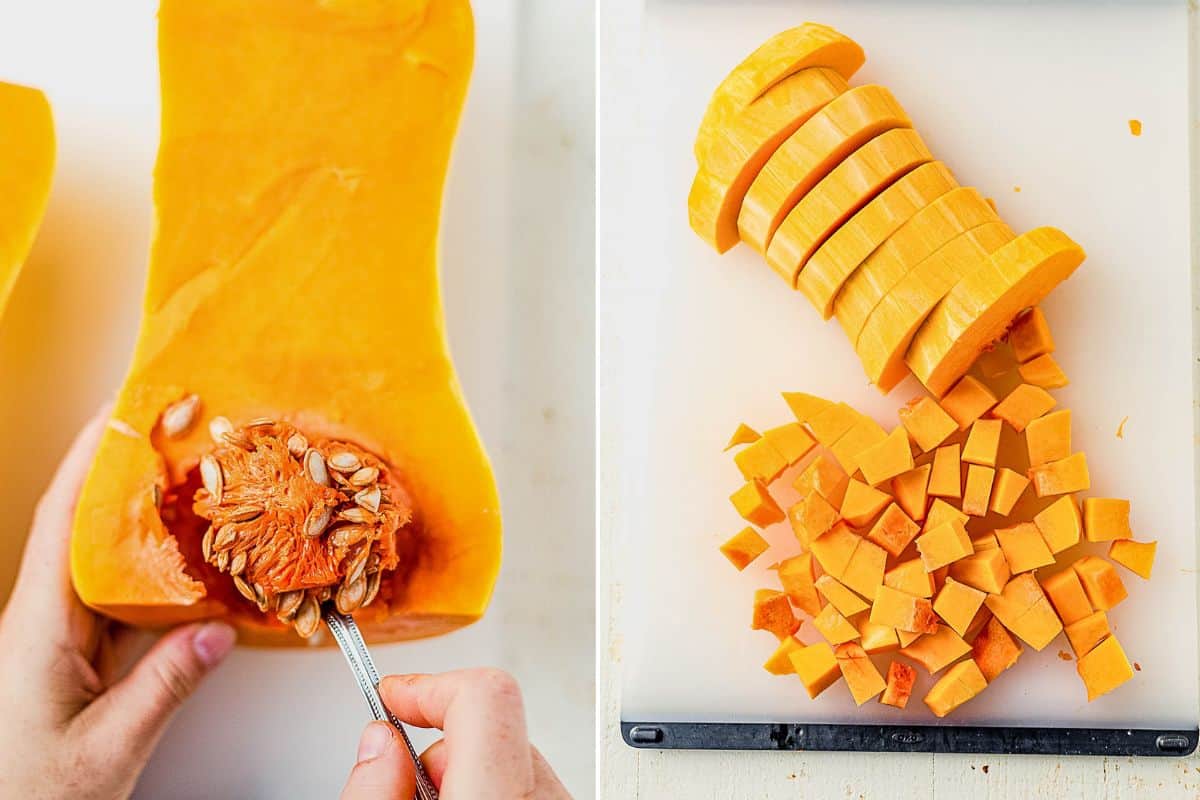 how to dice a butternut squash