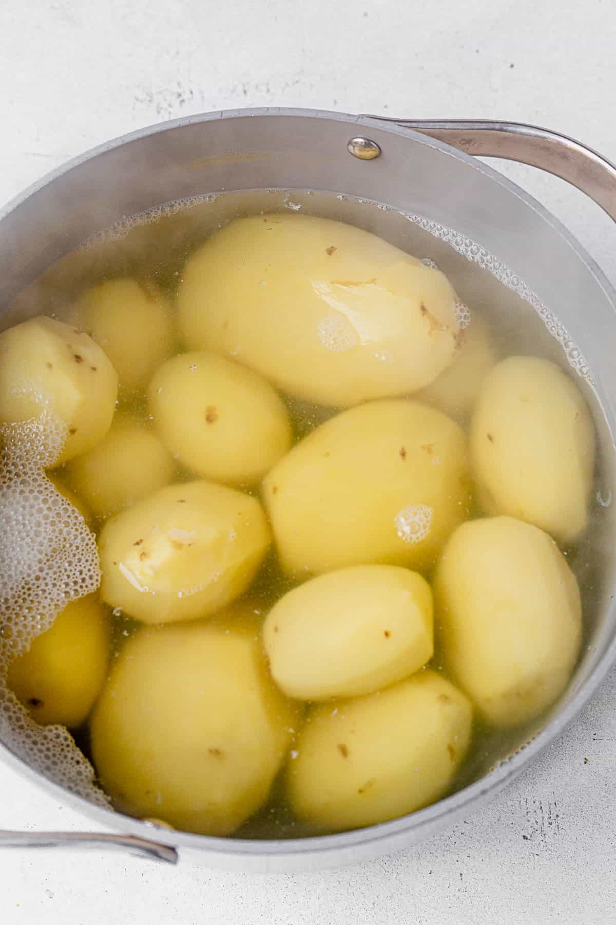 potatoes boiling in water