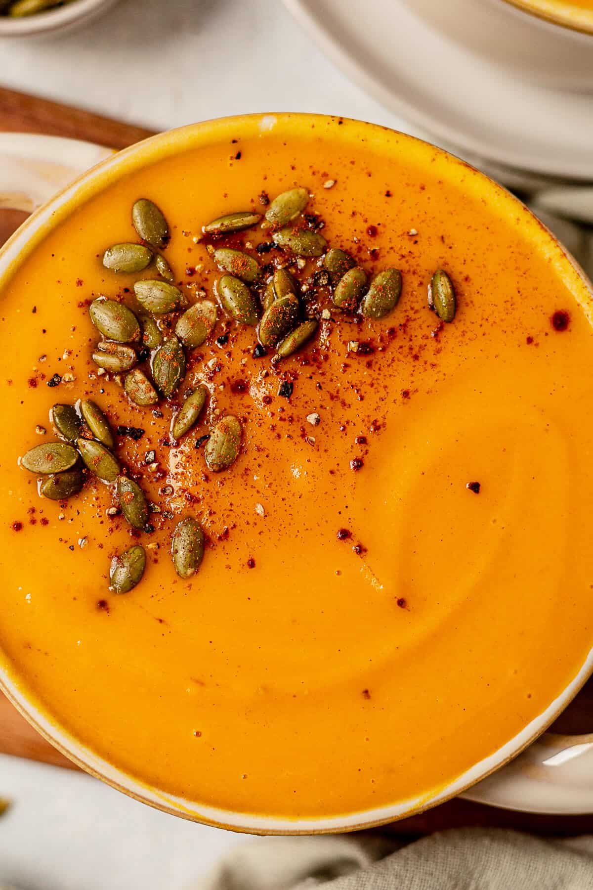 creamy panera autumn squash soup in a bowl