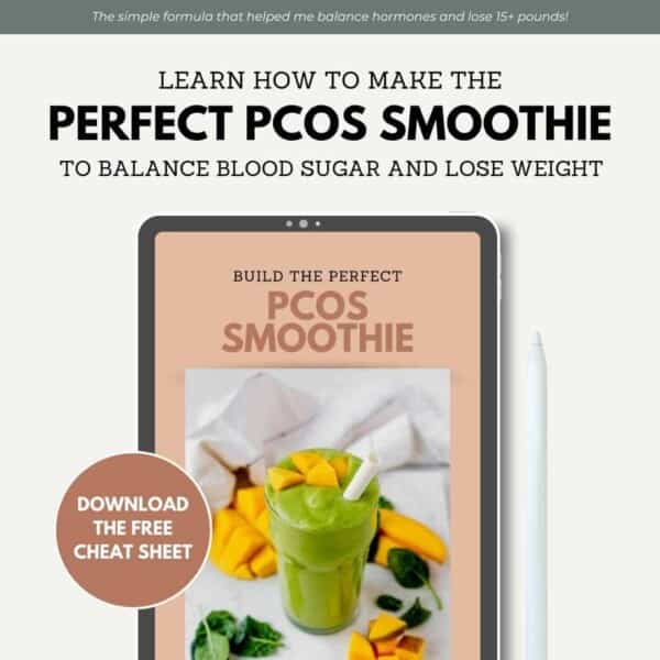 pcos smoothie cheat sheet guide cover