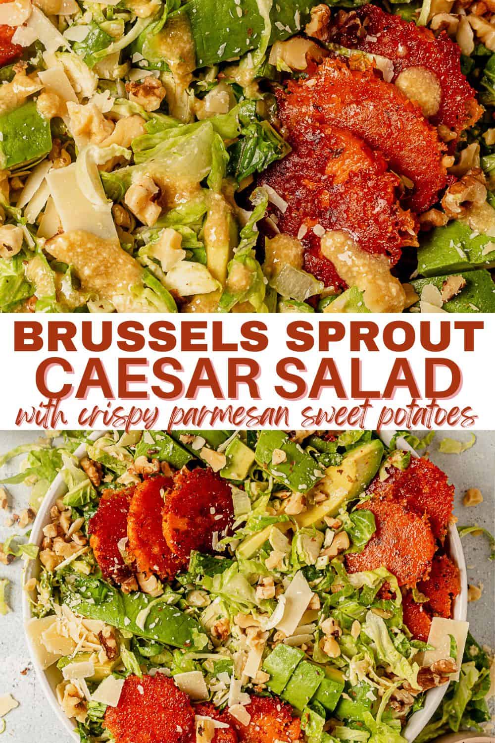 Shredded Brussels Sprout Caesar Salad Recipe